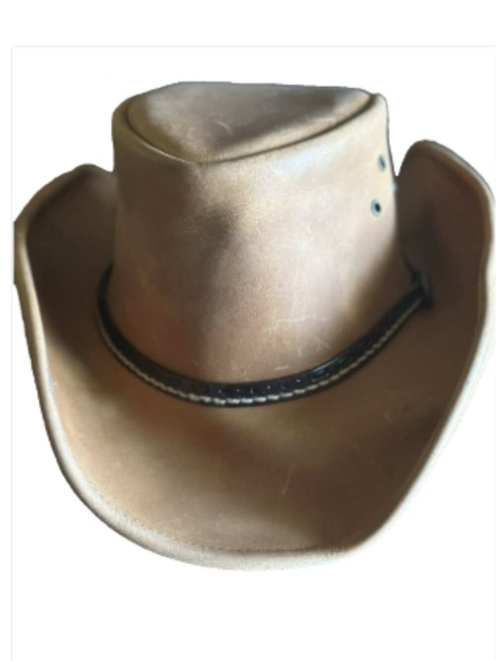 Kakadu Traders Brown Leather Outback Cowboy Hat Size S